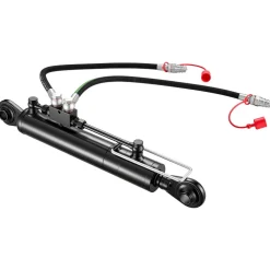 VEVOR Hydraulic Top Link Cat. 2-2 (11 in Stroke, 22-7/16 in to 33-7/16 in), Max 2900PSI Hydraulic Cylinder with 2 Hoses & G3/8