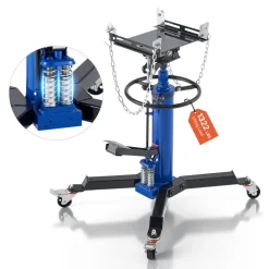 VEVOR Hydraulic Transmission Jack, 1322 lbs / 0.6 Ton Lifting Capacity Telescoping Transmission Jack with Foot Pedal, Dual Telescopic Trans, 34.6-69.3 in High Lifting Height, Garage/Shop Lift Hoist
