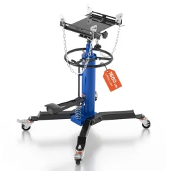 VEVOR Hydraulic Transmission Jack, 1660 lbs / 0.75 Ton Lifting Capacity Telescoping Transmission Jack with Foot Pedal, 360° Swivel Wheel, 34.6-69.3 in High Lifting Height, Lift Hoist for Garage/Shop