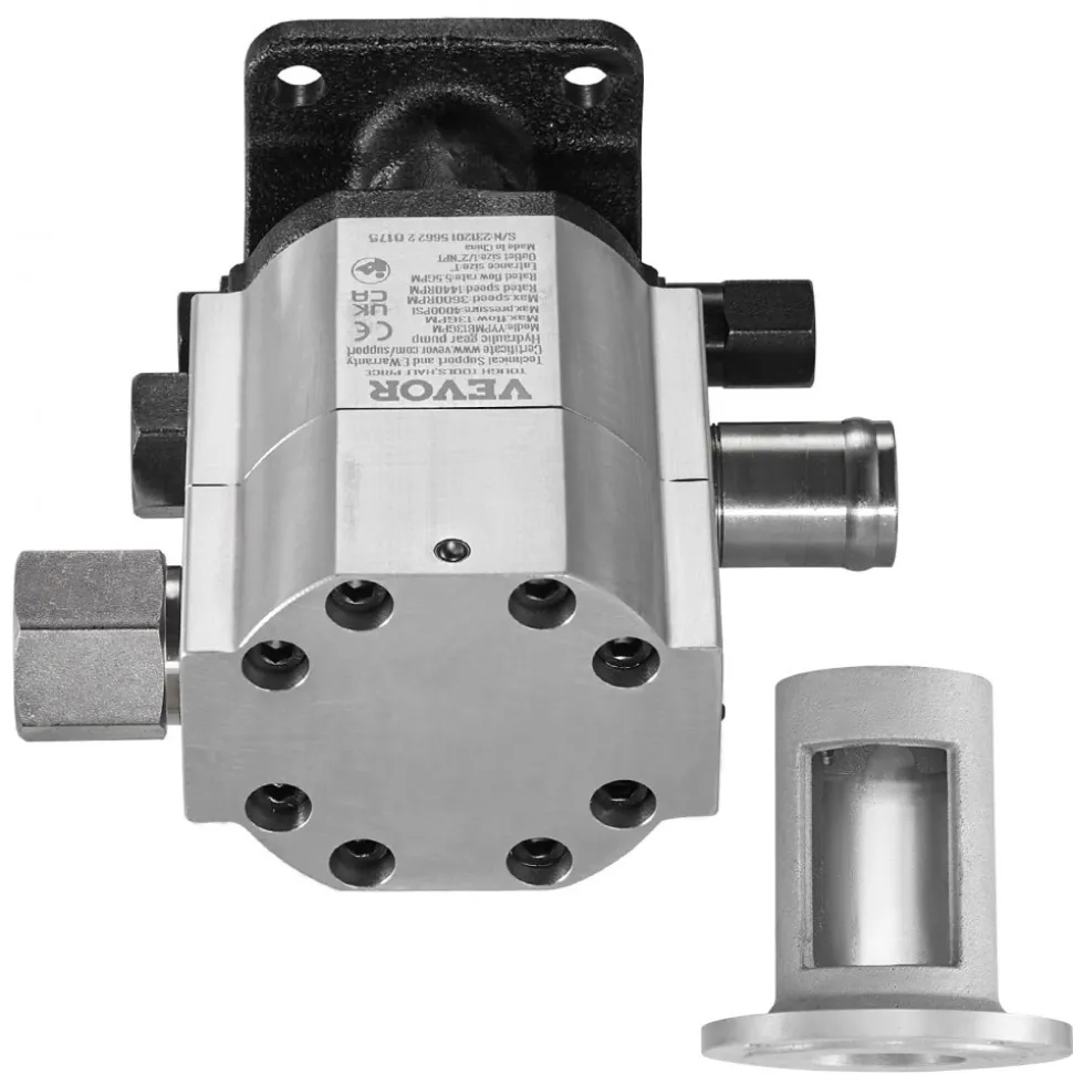 VEVOR Hydraulic Wood Log Splitter Pump Kit, 13 GPM, 2 Stage 4000 PSI Aluminum Hydraulic Gear Pump, with Coupling Installation Base 1/2'' NPT Outlet 3600 RPM, for Small Engine Mounting Log Splitter