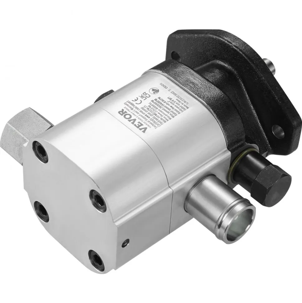 VEVOR Hydraulic Wood Log Splitter Pump Kit, 22GPM, 2 Stage 4000PSI Aluminum Hydraulic Gear Pump, with Valve Coupling Installation Base 3/4'' NPT Outlet 3600 RPM, for Small Engine Mounting Log Splitter
