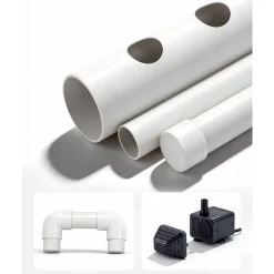 VEVOR Hydroponics Growing System Kit, 3-Tier 90 Sites UPVC Pipe Hydroponic Grow Kit with Timed Irrigation, Sun & Light Blocking Pipes, Indoor Home Garden Vegetable Planting Grow Kits for Fruit Herb