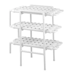VEVOR Hydroponics Growing System Kit, 3-Tier 90 Sites UPVC Pipe Hydroponic Grow Kit with Timed Irrigation, Sun & Light Blocking Pipes, Indoor Home Garden Vegetable Planting Grow Kits for Fruit Herb
