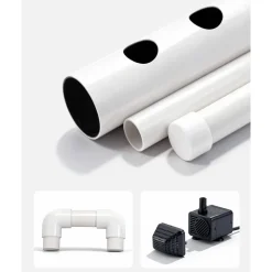 VEVOR Hydroponics Growing System Kit, 1-Tier 36 Sites UPVC Pipe Hydroponic Grow Kit with Timed Irrigation, Sun & Light Blocking Pipes, Indoor Home Garden Vegetable Planting Grow Kits for Fruit Herb