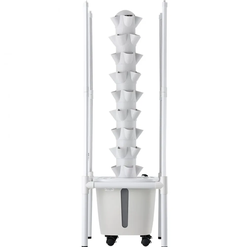 VEVOR Hydroponic Tower, 45 Pods 9 Tiers Hydroponics Growing System Kit with LED Grow Light, App Control & Casters, Vertical Home Garden with 20L Water Tank & Pump for Indoor Herbs, Fruits, Vegetables