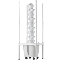 VEVOR Hydroponic Tower, 45 Pods 9 Tiers Hydroponics Growing System Kit with LED Grow Light, App Control & Casters, Vertical Home Garden with 20L Water Tank & Pump for Indoor Herbs, Fruits, Vegetables