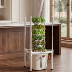 VEVOR Hydroponic Tower, 30 Pods 6 Tiers Hydroponics Growing System Kit with LED Grow Light & App Control, Vertical Home Garden with 20L Water Tank & Pump, Planter for Indoor Herbs, Fruits, Vegetables