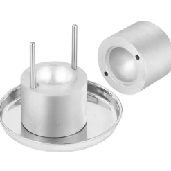VEVOR Ice Ball Press Kit, Aircraft Al Alloy Ice Press with Ice Block Mold, Large Mat, Tong, Drip Tray, One Glass, Round Ice Ball Maker 2.4