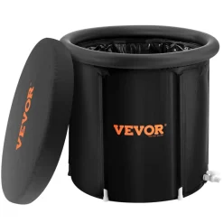 VEVOR Ice Bath Tub, Cold Water Therapy Plunge Tub for Athletes, Portable Outdoor Ice Barrel Plunge Pool for Recovery, 90 Gal Inflatable Folding Bathtub with Cover, Home Ice Pod for Adult, 32
