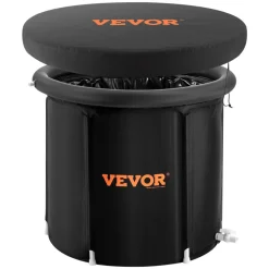 VEVOR Ice Bath Tub, Cold Water Therapy Plunge Tub for Athletes, Portable Outdoor Ice Barrel Plunge Pool for Recovery, 105 Gal Inflatable Folding Bathtub with Cover, Home Ice Pod for Adult, 34
