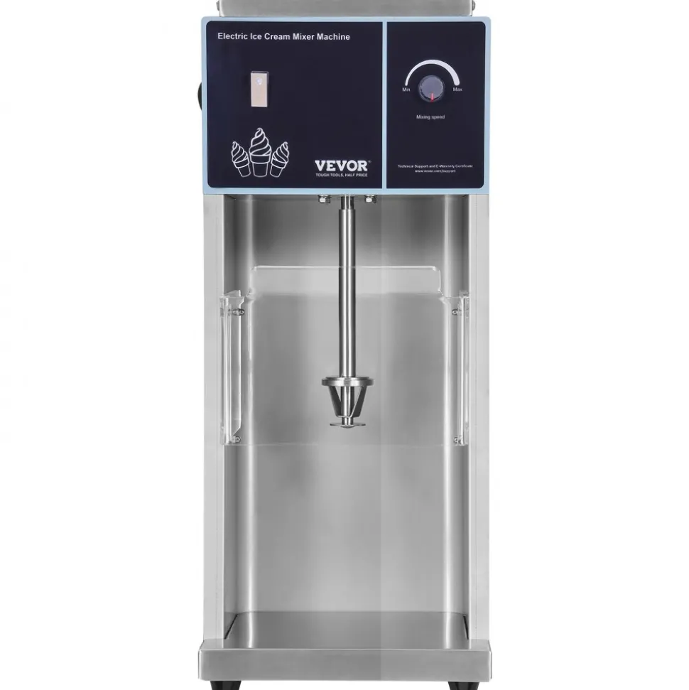 VEVOR Ice Cream Blender, 400W High-Speed Ice Cream Maker Mixer Stir Machine 4200RPM, Stepless Speed Adjustment, 304 Stainless Steel Ice Cream Shaker, 3 Hand Cups, Make Various Flavors of Ice Cream