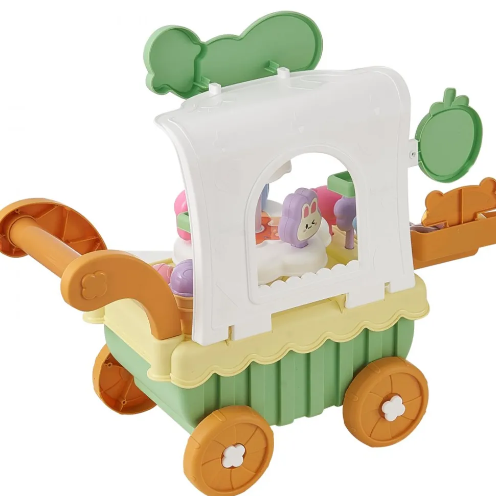 VEVOR Ice Cream Cart for Kids, 27 PCS Accessories, Pretend Play Store with Storage Trolley with Pretend Money, Sound & Light Effects, Montessori Educational Ice Cream Truck Toys for Toddlers 3+