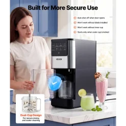 VEVOR Ice Cream Maker, 7-in-1 Frozen Treat Maker for Gelato, Sorbet, Milkshake, Frozen Yogurt & Lite Ice Cream, Homemade Ice-Cream Machine with One-Touch Mix-in + Respin for Smooth, Creamy Texture