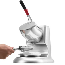 VEVOR Ice Crusher Machine, 220lbs Per Hour Electric 4 Blades Snow Cone Maker, Stainless Steel Shaved Ice Machine with Bowl and Cover, 300W 2000RPM Ice-Shaver for Home and Commercial Use, Silver
