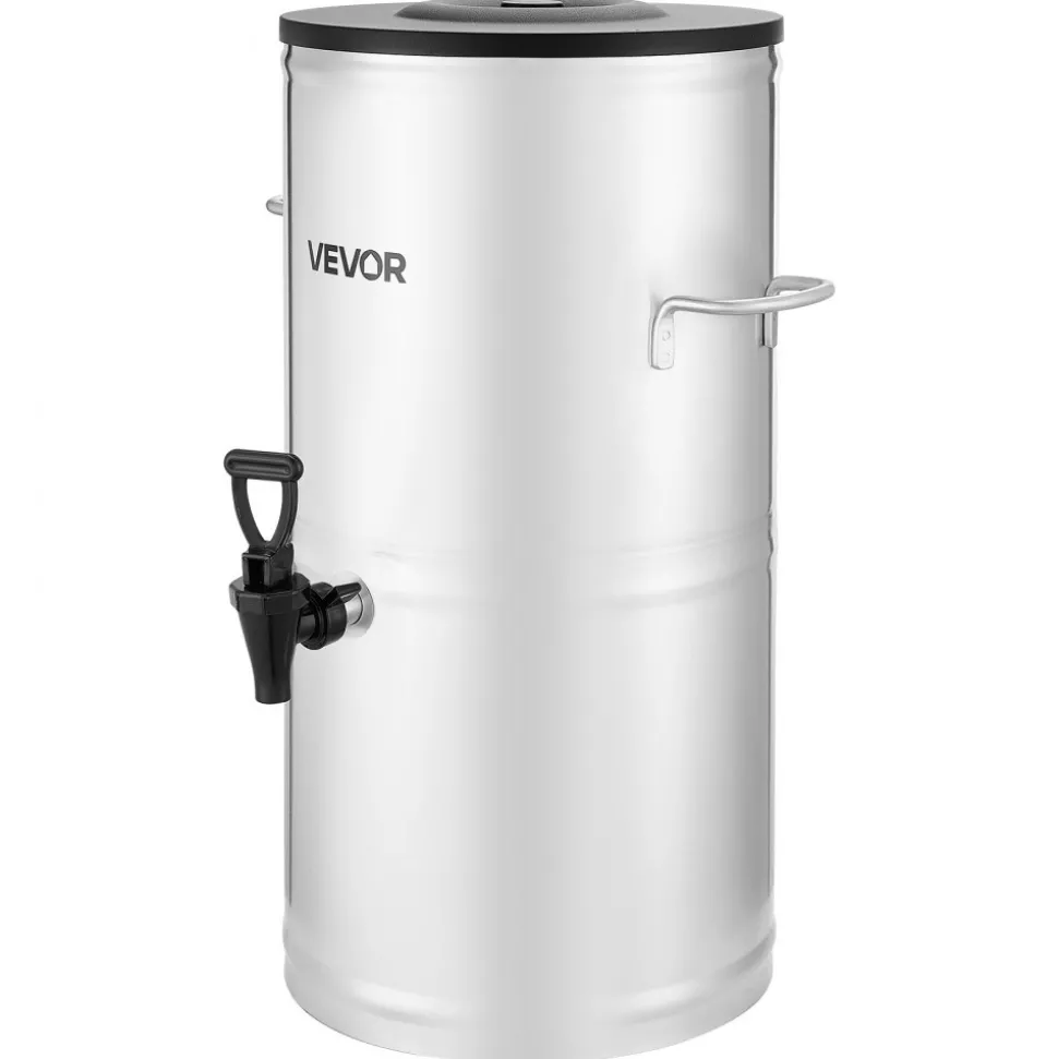 VEVOR Ice Tea Dispenser, 4 Gal/15L 304 Stainless Steel Beverage Dispenser with Spigot & Handle, Suitable for Hot and Cold Drinks, for Iced Tea Coffee Water in Cafes & Restaurants