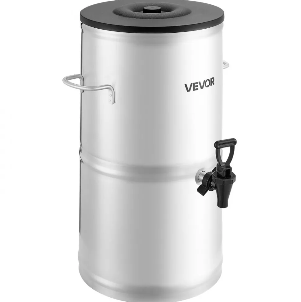 VEVOR Ice Tea Dispenser, 4 Gal/15L 304 Stainless Steel Beverage Dispenser with Spigot & Handle, Suitable for Hot and Cold Drinks, for Iced Tea Coffee Water in Cafes & Restaurants
