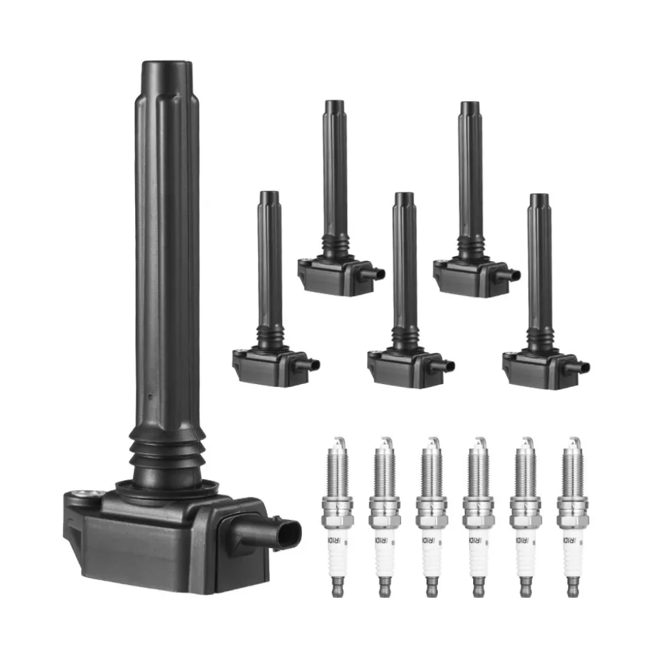 VEVOR Ignition Coil Pack and Spark Plugs, Set of 6, Compatible with Dodge Grand Caravan Charger Durango Journey Avenger Challenger Jeep Cherokee Grand Cherokee Compass Chrysler Ram ProMaster 3.6L V6