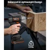 VEVOR Impact Driver, 1/4 Inch, 2800 RPM Max Speed, 20 V Powerful Motor, Electric Cordless Impact Driver Kit with Battery and Charger, 10 Bits, LED Work Light, for Furniture, Electrical, Home Repairs