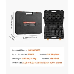 VEVOR Impact Socket Set, 1/2