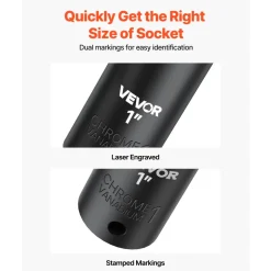 VEVOR Impact Socket Set, 1/2