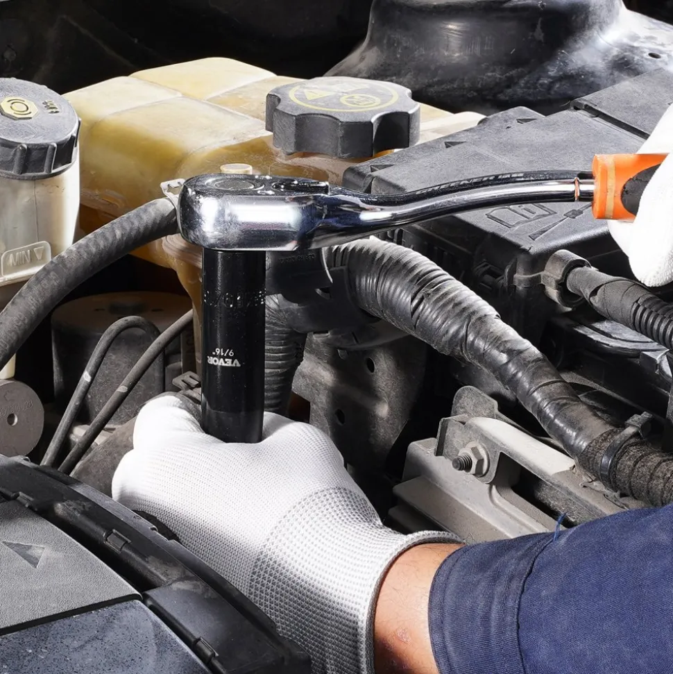 VEVOR Impact Socket Set, 1/2" 19 Piece Impact Sockets, Deep Socket, 6-Point Sockets, 1/2 Inches Drive Socket Set Impact 3/8 inch - 1-1/2 inch, Cr-V Rugged Construction, with a Storage Cage