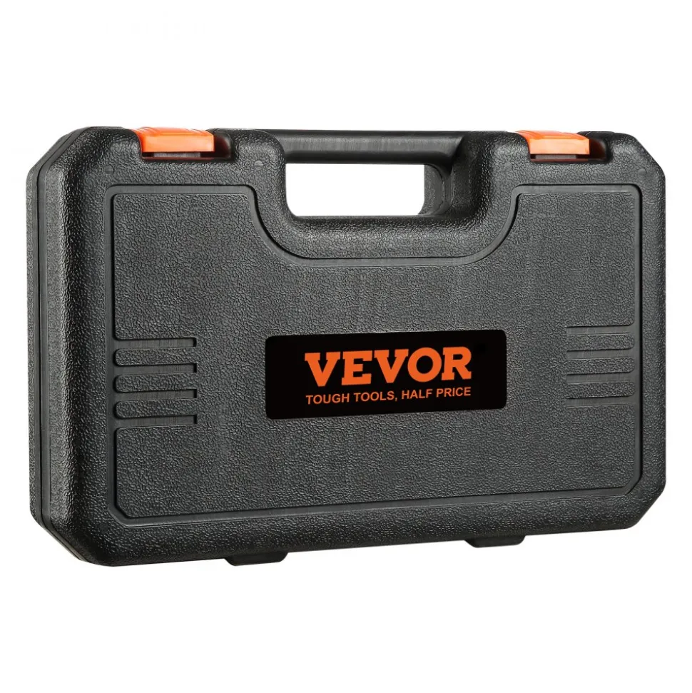VEVOR Impact Socket Set with 1/2" Drive, Comprising 23 Pieces in SAE (7/16" -1") & Metric Measurements, 6 Point Cr-V Alloy Steel, Ideal for Car Maintenance, Includes Ratchet Handle and Durable Storage Case