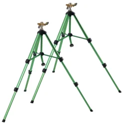 VEVOR Impact Sprinkler on Tripod Base, 2 Packs, Heavy Duty Tripod Sprinklers with Brass Head & 3/4