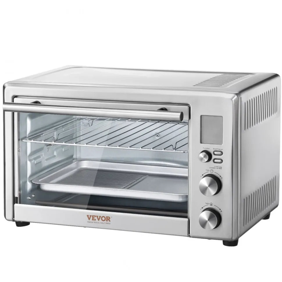 VEVOR 13-IN-1 Air Fryer Toaster Oven, 28L/29.6Qt Convection Oven, 1800W 2-Tier Toaster Ovens Countertop Combo with Wire Racks, Pizza Pan, Gloves, Home and Commercial Use