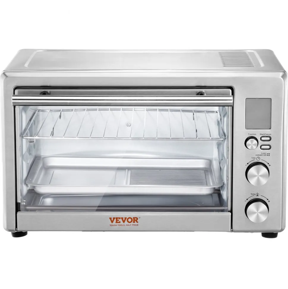 VEVOR 13-IN-1 Air Fryer Toaster Oven, 28L/29.6Qt Convection Oven, 1800W 2-Tier Toaster Ovens Countertop Combo with Wire Racks, Pizza Pan, Gloves, Home and Commercial Use