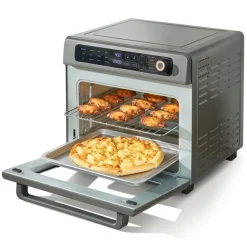 VEVOR 12-IN-1 Air Fryer Toaster Oven, 25L Convection Oven, 1700W Stainless Steel Toaster Ovens Countertop Combo with Grill, Pizza Pan, Gloves, 12 Slices Toast, 12-inch Pizza, Home and Commercial Use
