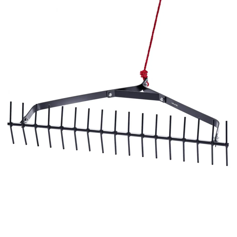 VEVOR 32 in Aquatic Weed Rake, 6.3 in Double Sided Lake Weed Rake, Lightweight Pond Weeds Cutter with 30ft Rope, No Assembly Required, Muck Lilypad Clearing Tool for Pond, Lake, Rivulet
