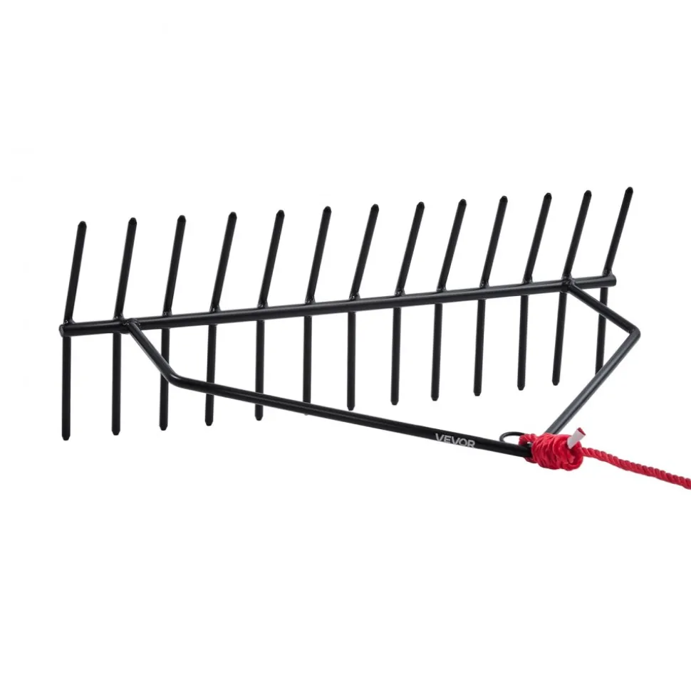 VEVOR 24 in Aquatic Weed Rake, 8.7 in Double Sided Lake Weed Rake, Pond Weeds Cutter with 30ft Rope, Tie Hole, No Assembly Required, Lightweight Muck Lilypad Clearing Tool for Pond, Lake, Rivulet