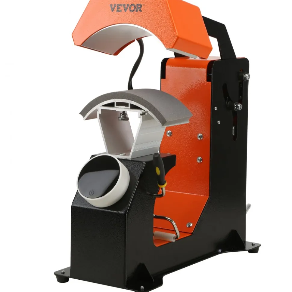 VEVOR 3-in-1 Auto Hat Heat Press with 3pcs Interchangeable Platens(6.6" x 2.7", 6.6" x 3.8", 6.1" x 3"), Automatic Release&Press Knob-Style Digital Control Panel Tested to UL Standards