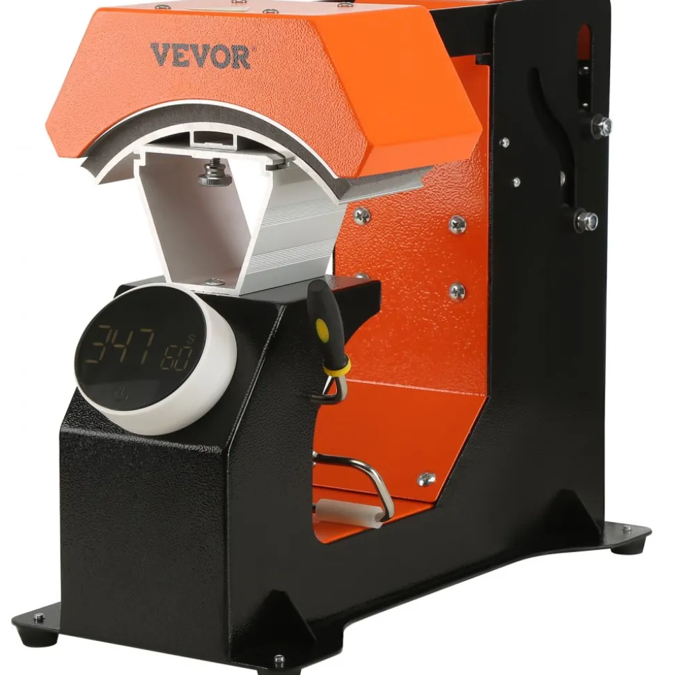 VEVOR 3-in-1 Auto Hat Heat Press with 3pcs Interchangeable Platens(6.6" x 2.7", 6.6" x 3.8", 6.1" x 3"), Automatic Release&Press Knob-Style Digital Control Panel Tested to UL Standards