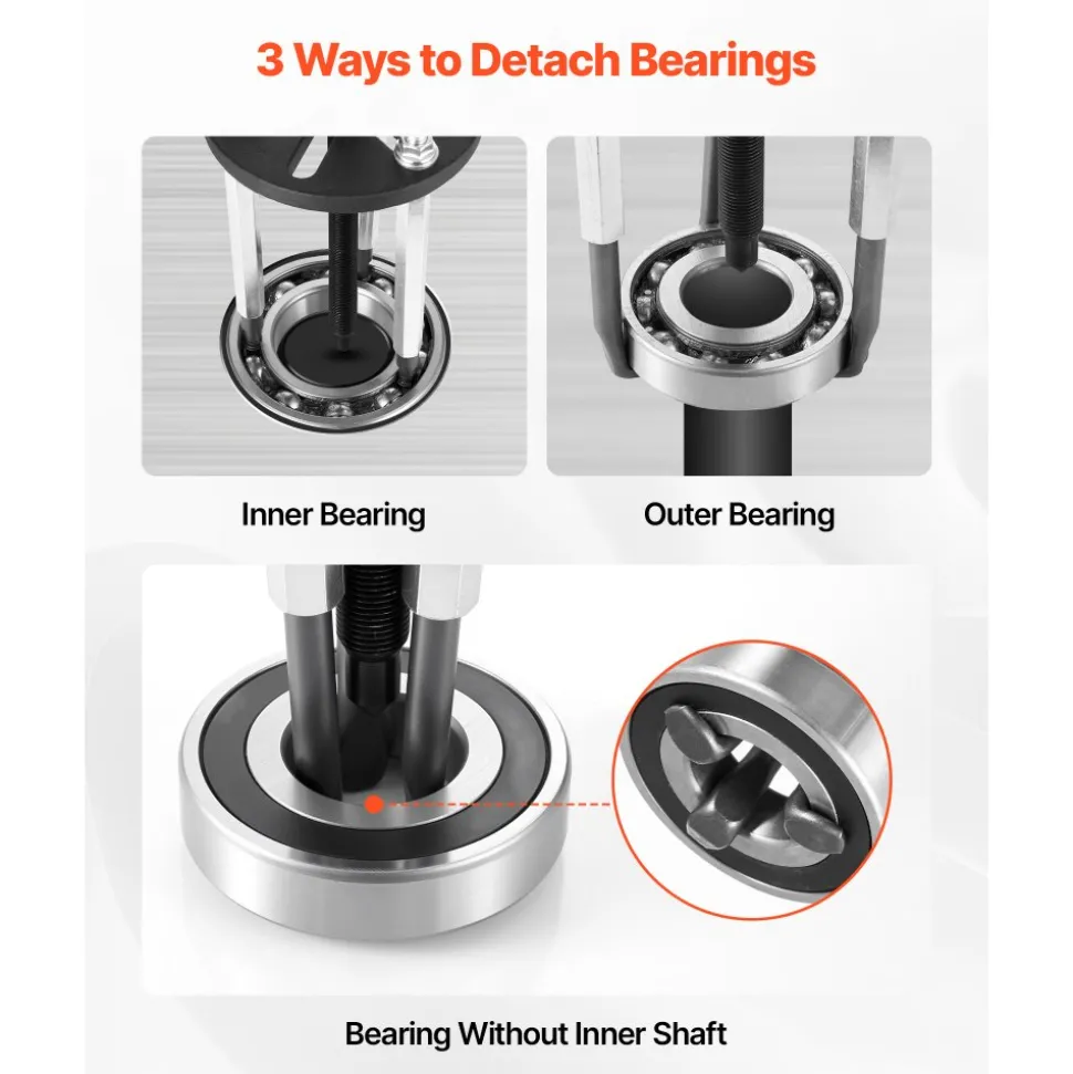 VEVOR 21-in-1 Bearing Puller Set, 21 PCS 3-Jaw Hook Puller for Internal External Bearings and Bearing Without Inner Shaft, Multifunctional Bearing Removal Tool with Heavy Duty Portable Storage Case