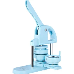 VEVOR 3-IN-1 Button Maker, 1/1.25/2.28 inch(25/32/58mm) Pin Maker, 300pcs Button Parts, Button Maker Machine with Panda Magic Book, Ergonomic Arc Handle Punch Press Kit, For Children DIY Gifts, Blue