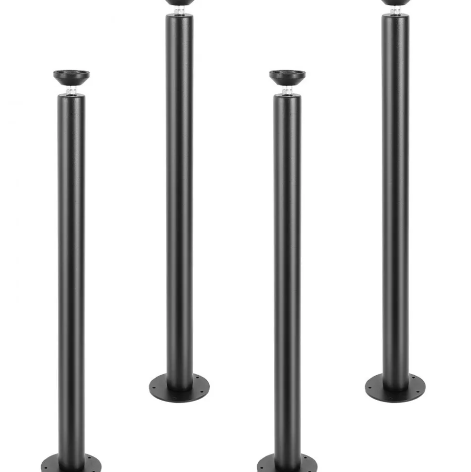 VEVOR 28 Inch Adjustable Desk Legs, Reinforced Steel Office Table Furniture legs Set of 4 for DIY, 1200 lbs Load Capacity Heavy Duty Desk Legs, Quick Instalation Legs with Adjustable Foot Cup Black
