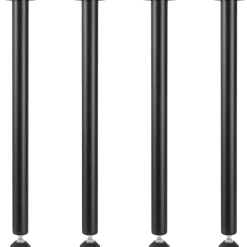 VEVOR 28 Inch Adjustable Desk Legs, Reinforced Steel Office Table Furniture legs Set of 4 for DIY, 1200 lbs Load Capacity Heavy Duty Desk Legs, Quick Instalation Legs with Adjustable Foot Cup Black