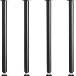 VEVOR 30 Inch Adjustable Desk Legs, Reinforced Steel Office Table Furniture legs Set of 4 for DIY, 1200 lbs Load Capacity Heavy Duty Desk Legs, Quick Instalation Legs with Adjustable Foot Cup Black