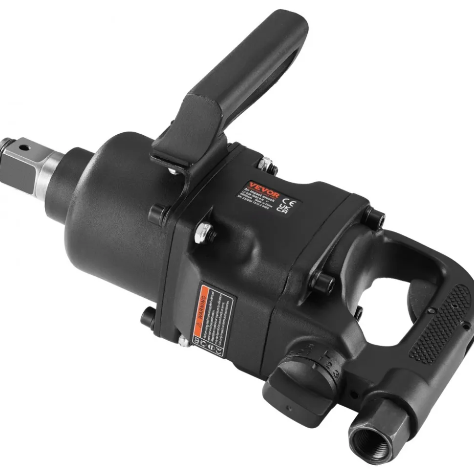 VEVOR 1 Inch Air Impact Wrench, Up to 2730 ft-lbs Reverse Torque Output 1" Pneumatic Impact Gun Lightweight w/ 2 Handles for Heavy Duty Repairs and Maintenance