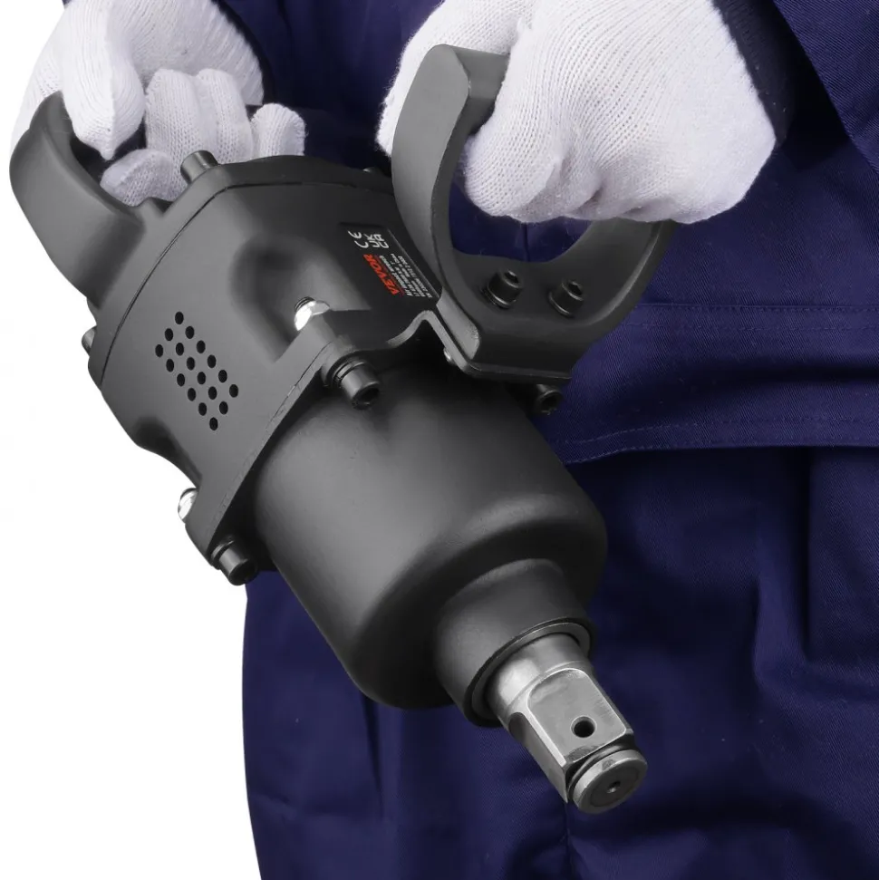 VEVOR 1 Inch Air Impact Wrench, Up to 2730 ft-lbs Reverse Torque Output 1" Pneumatic Impact Gun Lightweight w/ 2 Handles for Heavy Duty Repairs and Maintenance