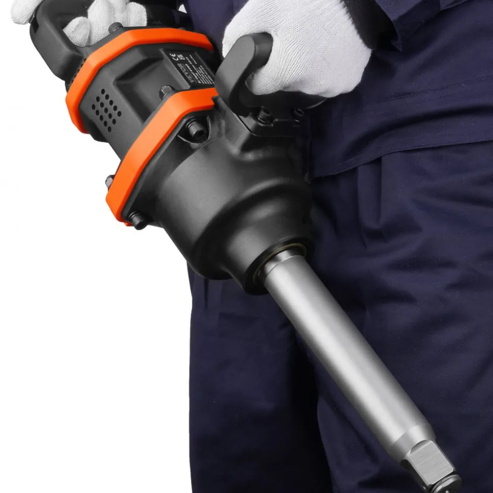 VEVOR 1 Inch Air Impact Wrench, Up to 3160 ft-lbs High Reverse Torque Output 1" Pneumatic Impact Gun w/ 8 Inch Extended Anvil & Carrying Case for Heavy Duty Repairs and Maintenance