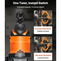 VEVOR 1 Inch Air Impact Wrench, Up to 1800 ft-lbs Nut-Busting Torque, 18.7 lbs Lightweight Pneumatic Impact Gun with 6