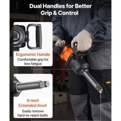 VEVOR 1 Inch Air Impact Wrench, Up to 1800 ft-lbs Nut-Busting Torque, 18.7 lbs Lightweight Pneumatic Impact Gun with 6