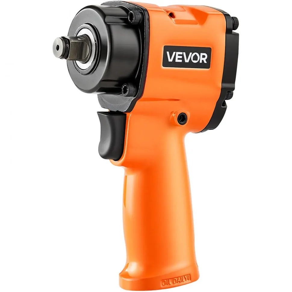 VEVOR 1/2-Inch Air Impact Wrench, Up to 738 ft-lbs Nut-busting Torque, Stubby Size & Lightweight Pneumatic Impact Gun for Auto Repairs and Maintenance