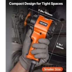 VEVOR 1/2-Inch Air Impact Wrench, Up to 738 ft-lbs Nut-busting Torque, Stubby Size & Lightweight Pneumatic Impact Gun for Auto Repairs and Maintenance