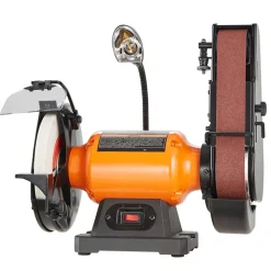 VEVOR 8 Inch Bench Grinder with 2 x28 Inch Belt Sander Combo, Bench Grinder Sander with 2.5A Induction Motor for Metalworking Sharpening Grinding