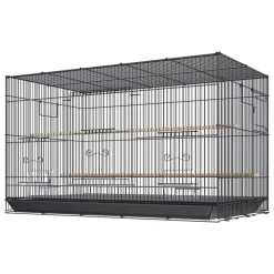 VEVOR 30 inch Bird Cage, Metal Large Parakeet Cages for Cockatiels Small Parrot Budgies Lovebirds Canaries, Pet Bird Cage with Rolling Stand and Tray