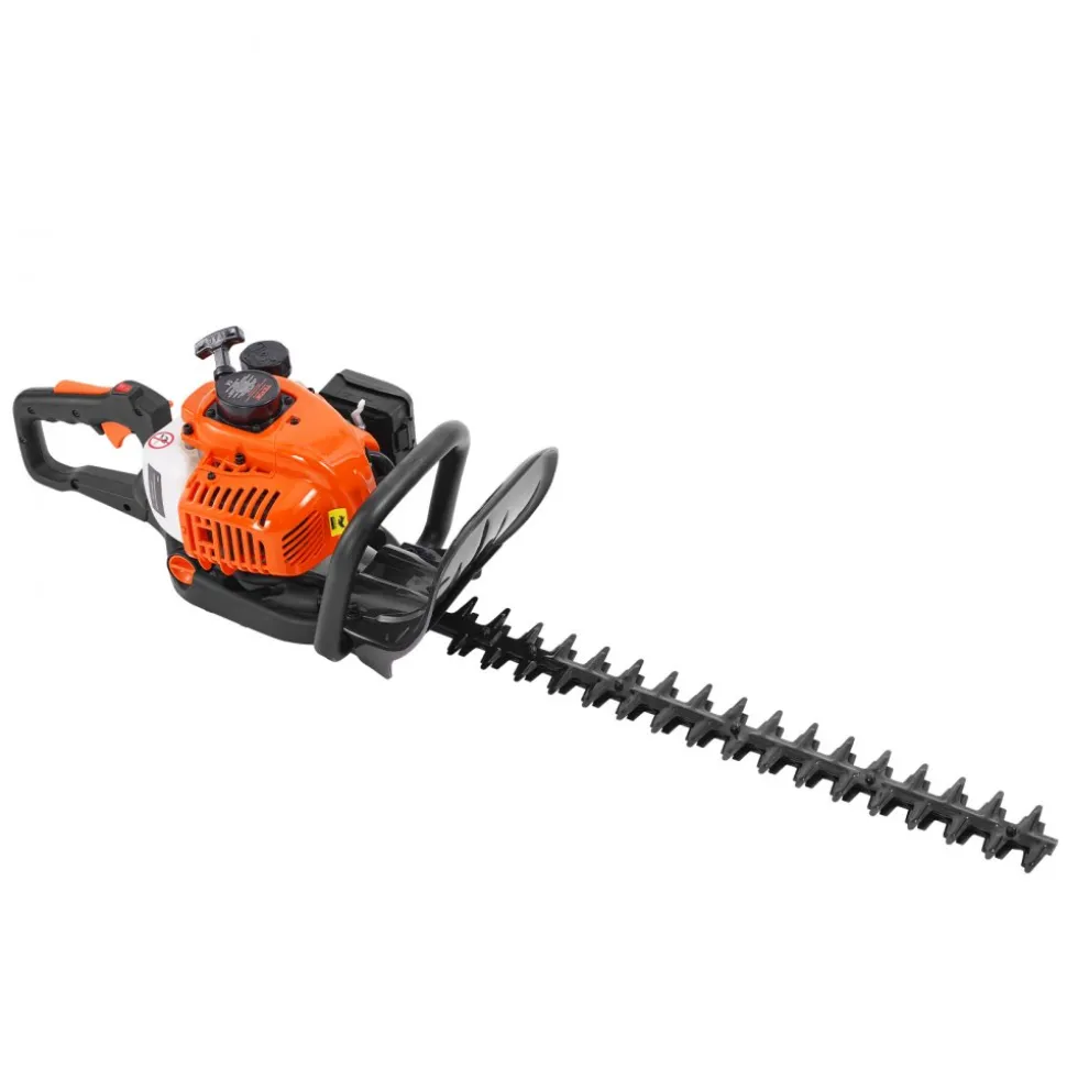 VEVOR 23.2-inch 26CC 2 Cycle Gas Hedge Trimmer, Gas Powered Handheld Hedge Trimmer with Dual Sided Dual Action Blade, 180° Adjustable Trimmer Head, Suitable for Trimming Shrubs, Low Bushes