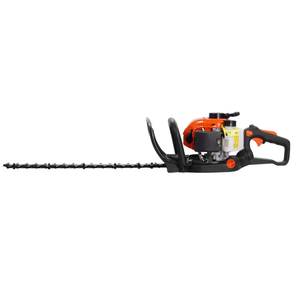 VEVOR 23.2-inch 26CC 2 Cycle Gas Hedge Trimmer, Gas Powered Handheld Hedge Trimmer with Dual Sided Dual Action Blade, 180° Adjustable Trimmer Head, Suitable for Trimming Shrubs, Low Bushes